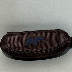 Maui Jim Brown Textured Nylon Clamshell Zip Around Semi-Hard Sunglasses Case